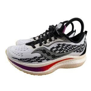 Saucony Endorphin Speed 2 Womens Running Shoes White Black S10688-40 Size 7
